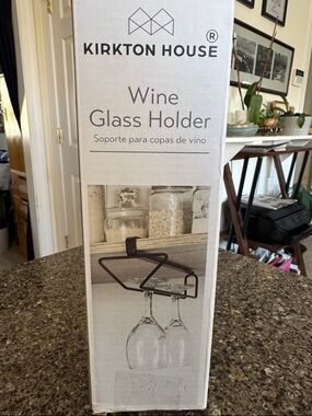 NEW Kirkton House Black Wine Glass Holder